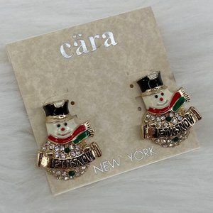 CARA - OS - NWT "Let It Snow" Snowmen Earrings